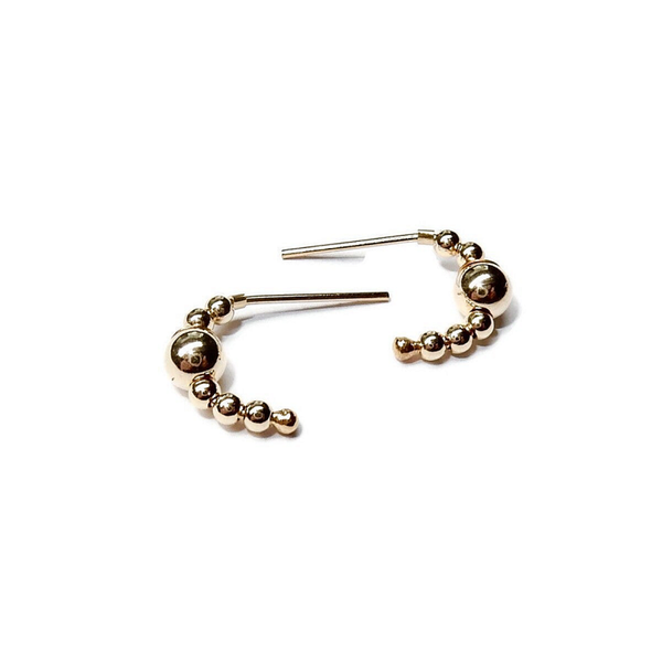 open hoops with 2&4 mm goldfilled beads E3241