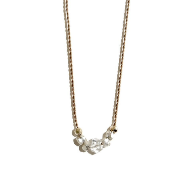 necklace 14K solid gold & Hill Tribe silver NG2686