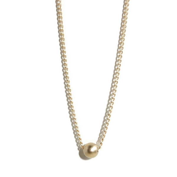 necklace the Minimalist with dusted goldfilled 4 mm bead NM2816