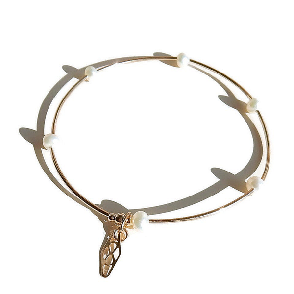 flexbracelet white pearls tubes BFP2769