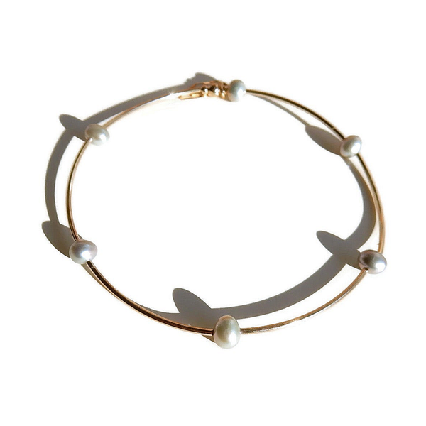 flexbracelet grey freshwaterpearls & tubes S BF2719