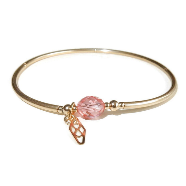 flexbracelet Luc Excl 20 mm tubes and a premium Q crystal faceted bead BFLE3173