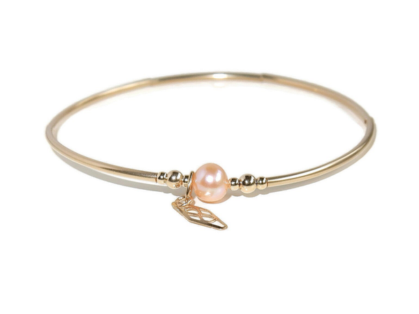 bangle salmon freshwaterpearl (AA+ qual)  BFP2901