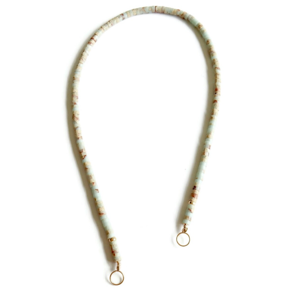 choker Vibrant heavenly grey Heishi Jasper stones CV3278 (excl connector)