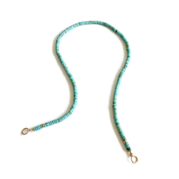 choker Vibrant Heishi Turquoise gemstones CV3273 (excl connector)