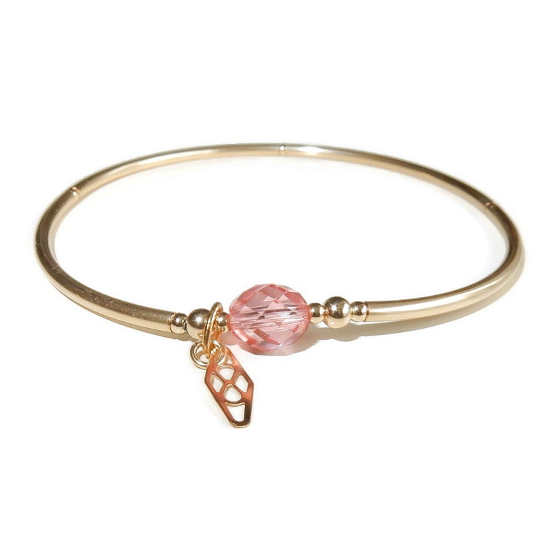 flexbracelet Luc Excl 20 mm tubes and a premium Q crystal faceted bead BFLE3173