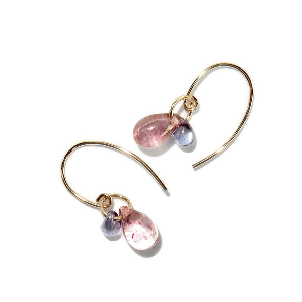 earrings Joy pink & purple drops EJ2788