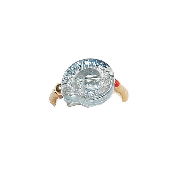 flexring Ocean creme with scarved glass snail 3304