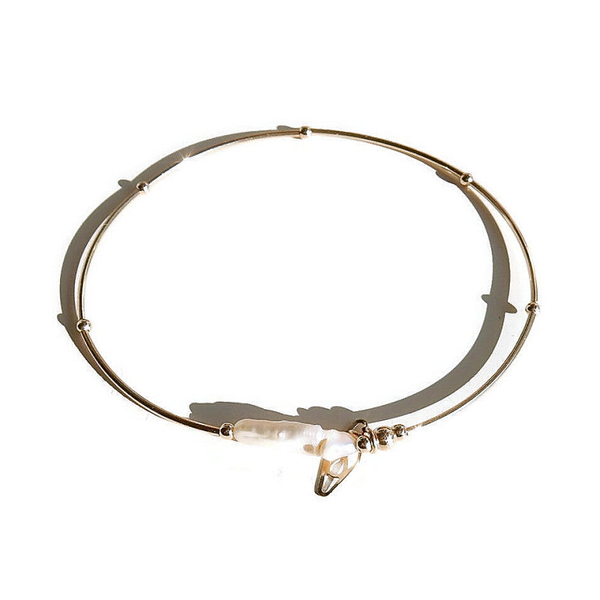 flexbracelet white BIWA pearl & tubes BFP2770