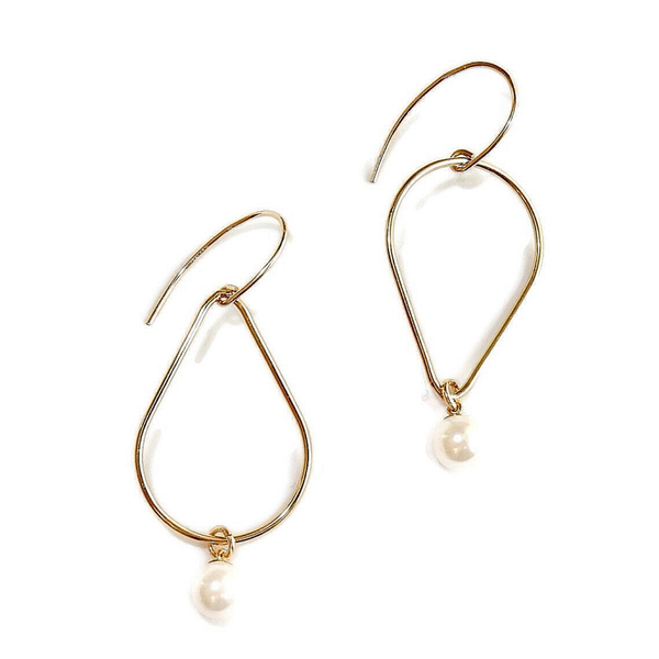 earrings crystal pearl on drop EP2783
