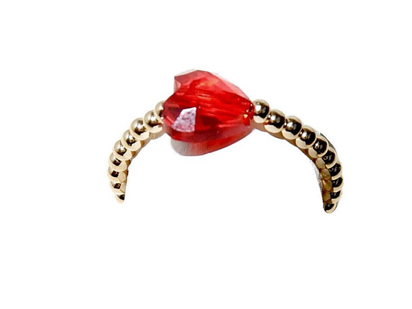 flexring 2 mm Love red crystal heart FRH2925