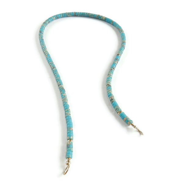 choker Vibrant blue Jasper heishi stones CV3274 (excl connector)