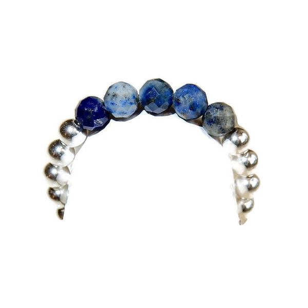 flexring silver 3 mm lapis lazuli RFS1805