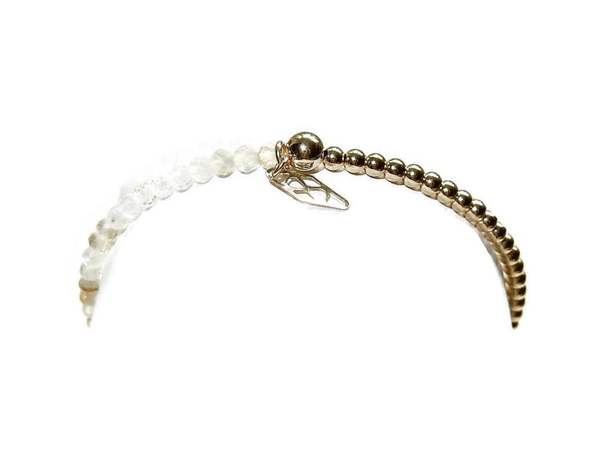 flexbracelet 3 mm with faceted Citrine 3093