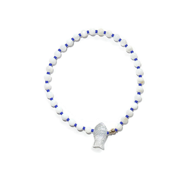 flexbracelet Ocean Mother of Pearl & transparant fish BFO3307