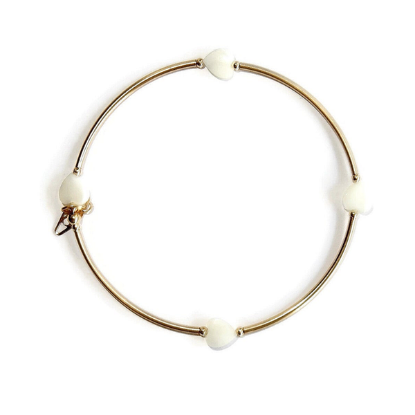 bangle Mother of pearl Hearts (4x) BFMP2852
