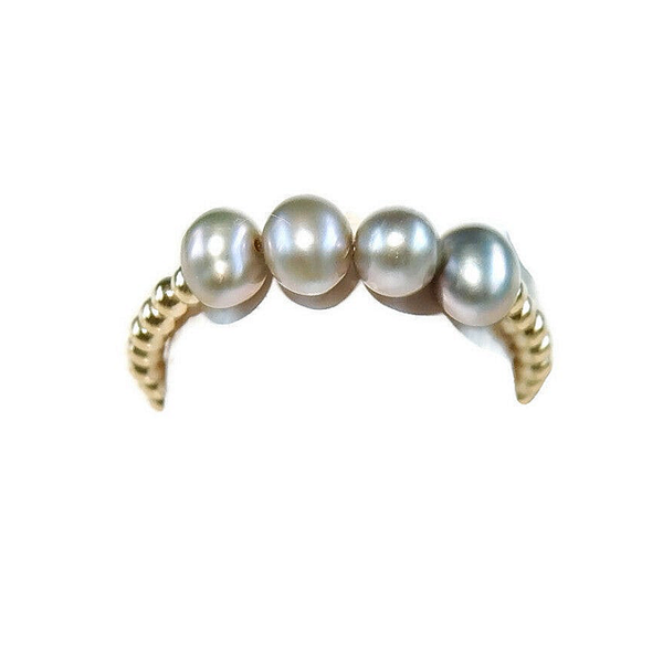 flexring pearl Luc 2 mm round grey freshwaterpearls RFPL2732