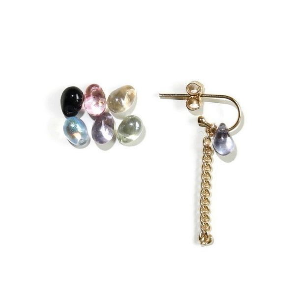 earrings Joy petit chain set with six colours EJPA2582