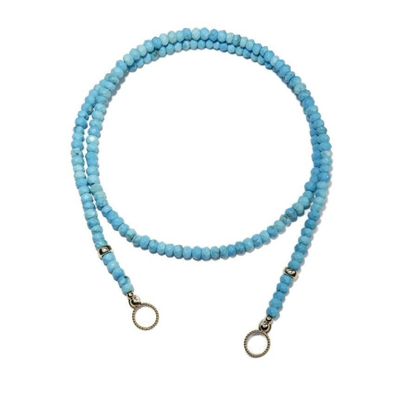 choker Vibrant faceted Turquoise gemstones CV3275 (without connector)