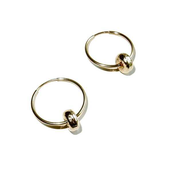 hoops 20 or 30 mm with hammered rondelle EB2677