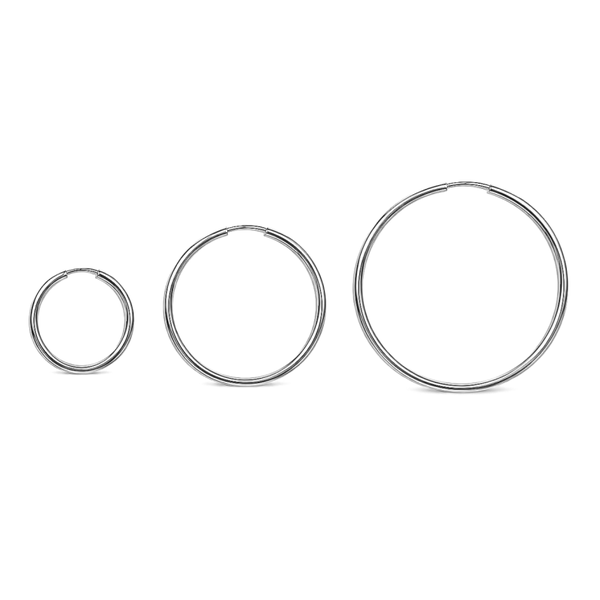 endless hoops Solo in sterling silver HSE1554A (also available per piece)