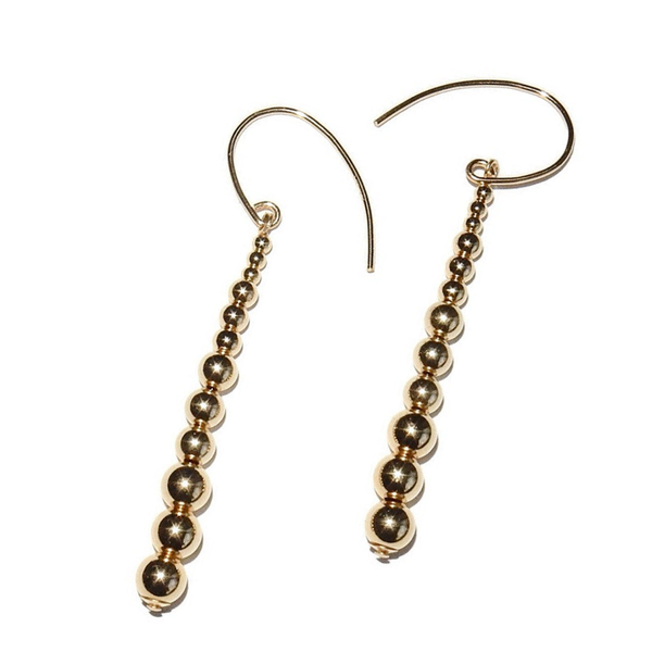 earrings 2-5 mm goldfilled beads E3157