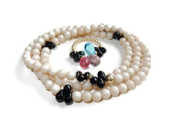 flexbracelet BIB wrap Fossil & ring blue BFcombi2619C