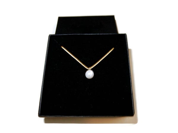 necklace Subtle with crystal or AA+ quality freshwaterpearl NCP2797