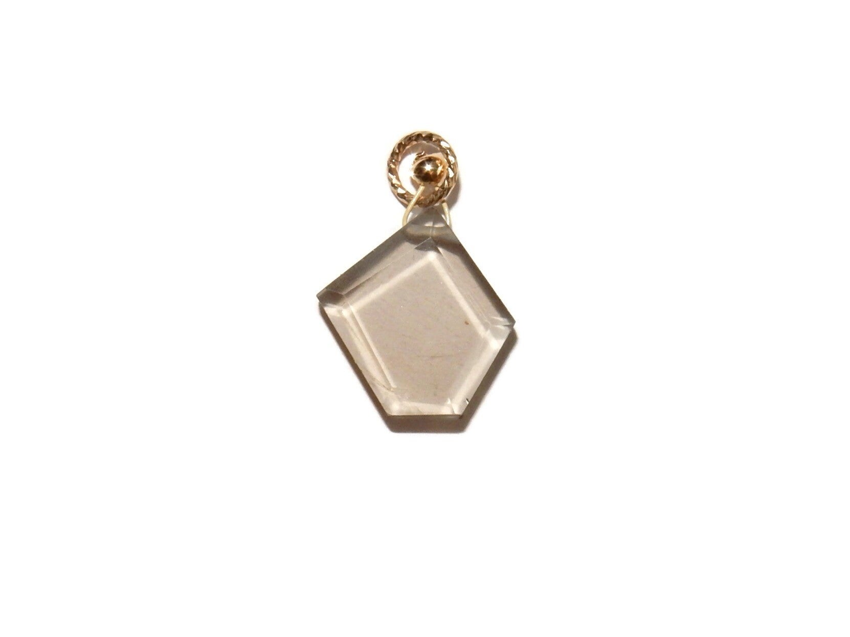 charm irregular shaped smoked quartz CHG3107