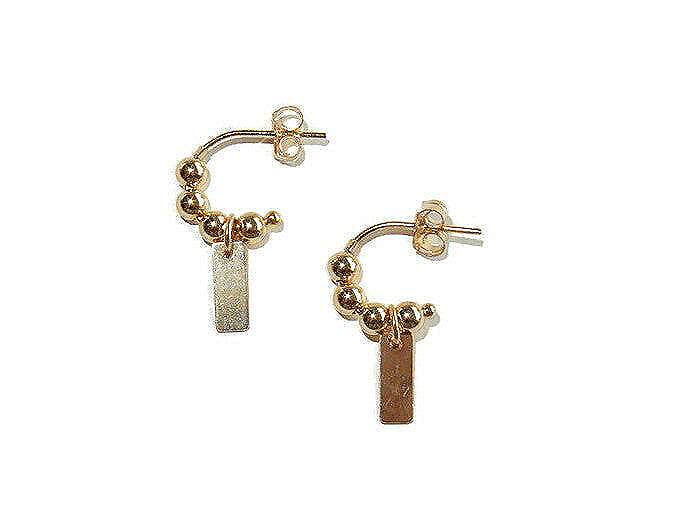 earrings flattened hoops 15 mm ED2067