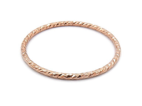 stackring 1 mm rosegold sparkling RSR3
