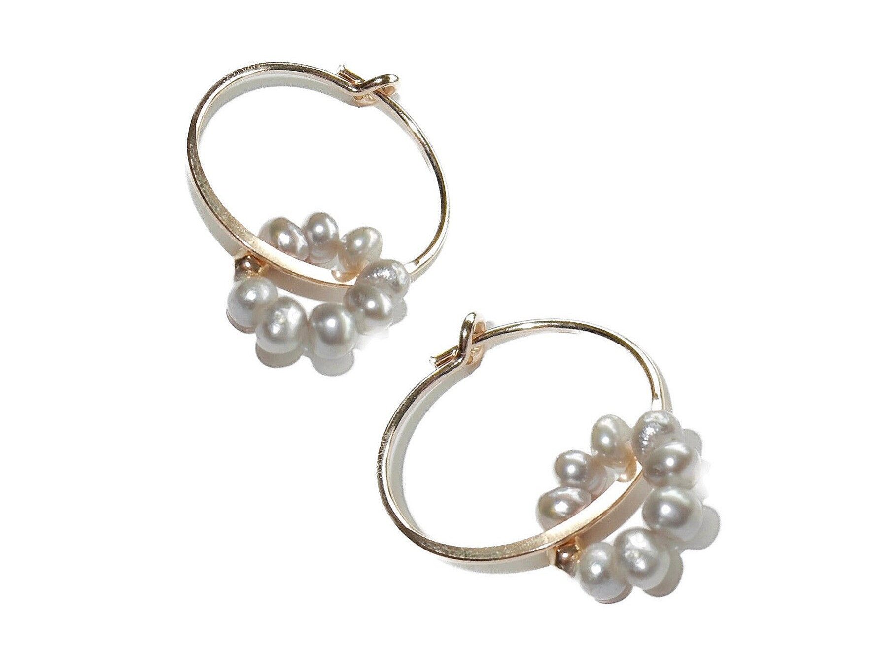 earrings Luc grey pearls EL2065