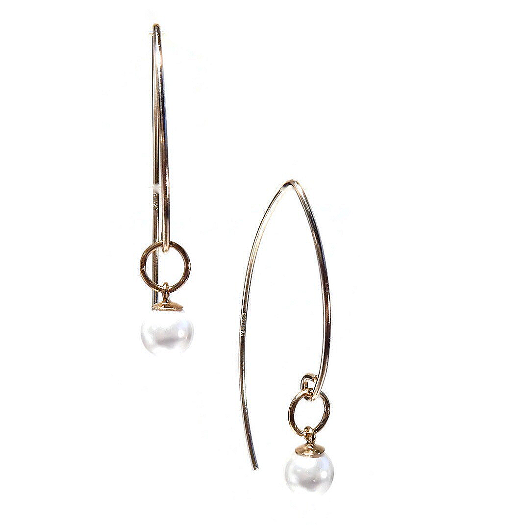 earrings Luc white pearl EL1352