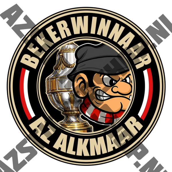Stickers 'Bekerwinnaar' 50x