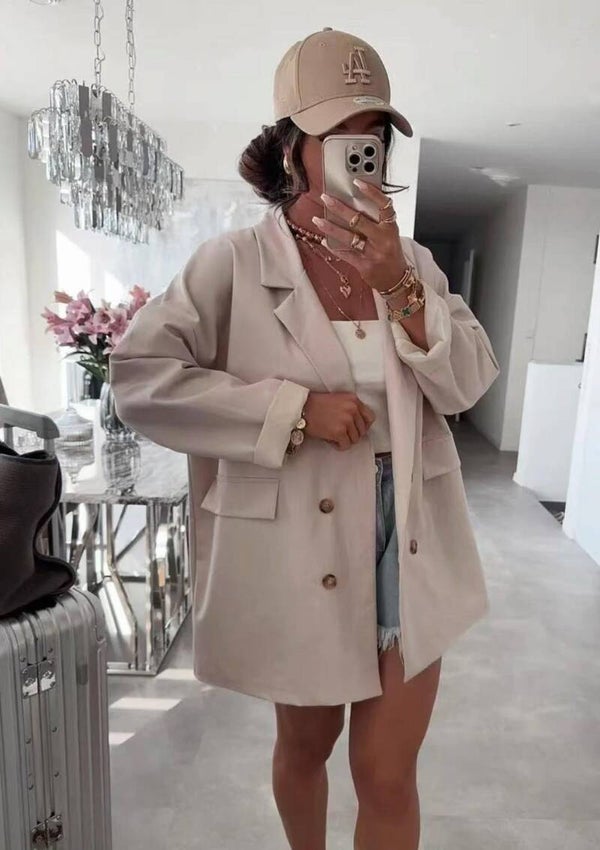 Veste à boutons Oversize avec doublure