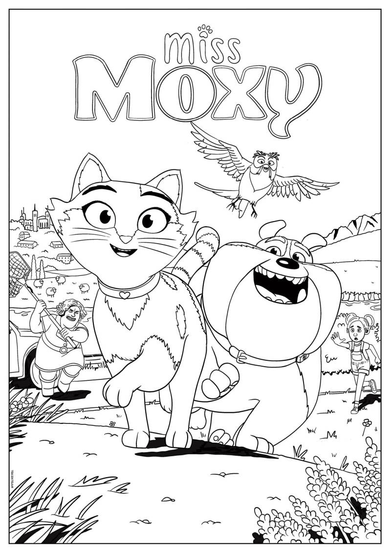 Kleurplaat Miss Moxy