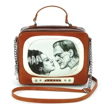Frankstein & Braut Vintage Fernseher Umhägetasche