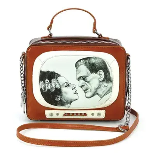 Frankstein & Braut Vintage Fernseher Umhägetasche