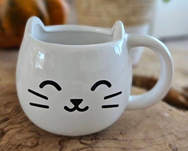 Mok Kattengezicht Wit