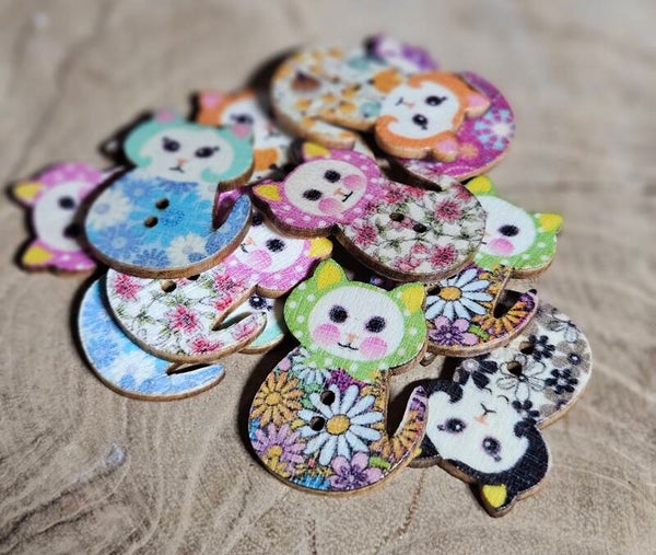 Knoopjes kat Matroesjka assorti per stuk