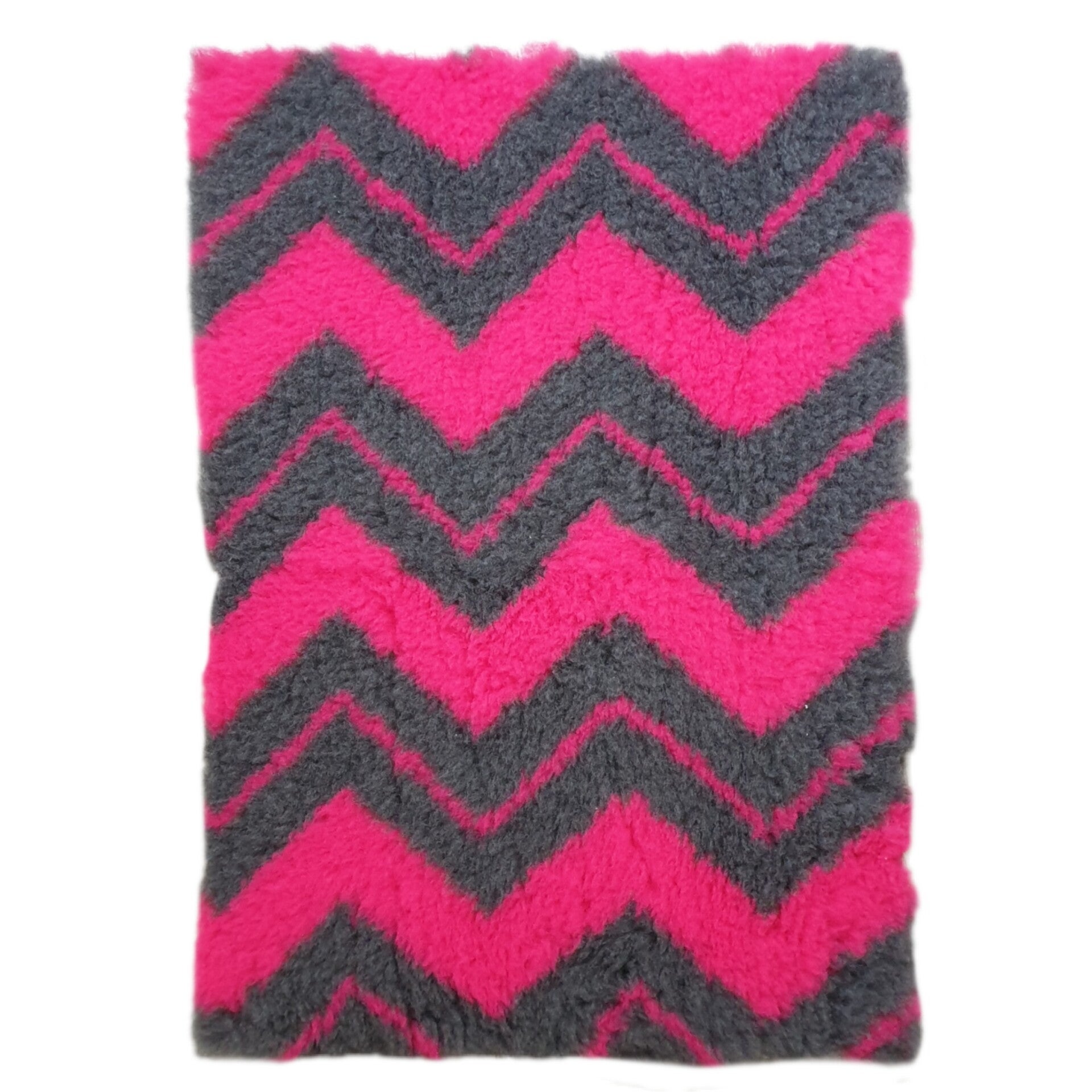 Vet bed "Zigzag" Antraciet- Fuchsia 75x50