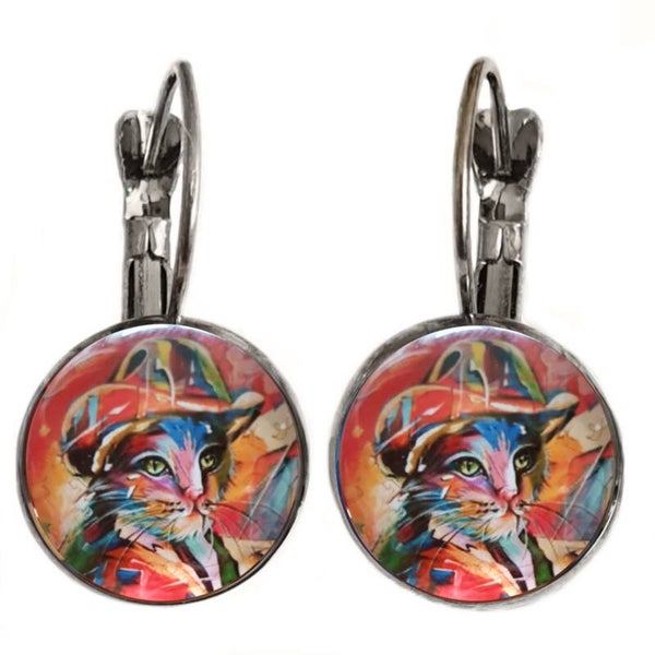 Oorbellen kat "Colourful" 10