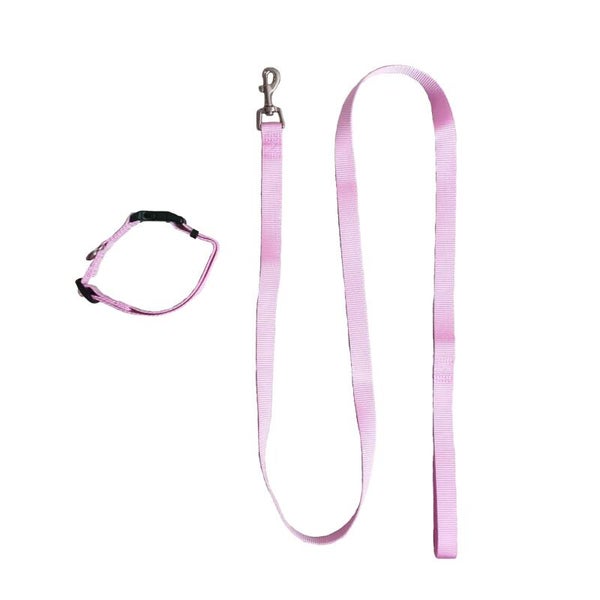 Halsband+ looplijn Roze M