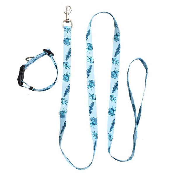 Halsband+ looplijn Bladeren L