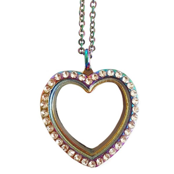 As/ haar/ foto medaillon "Hart" Multicolor