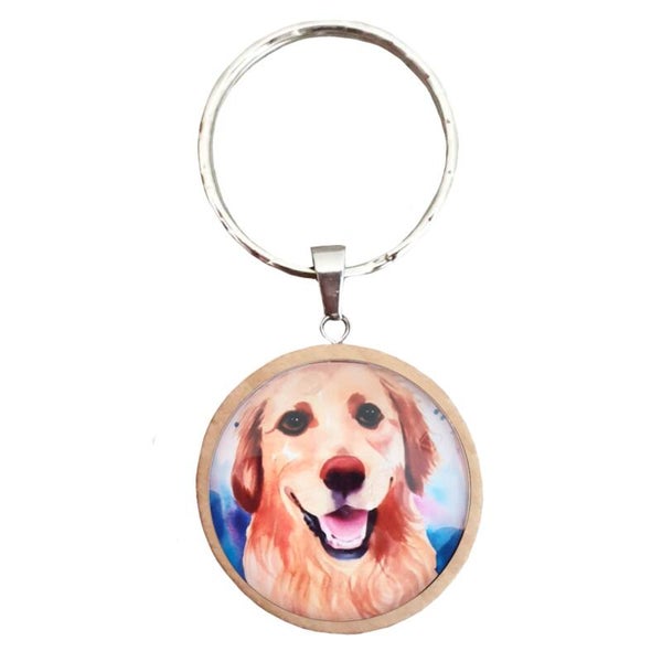 Sleutelhanger "Kort" Golden retriever