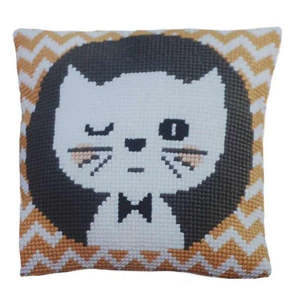 Kussensloop borduren *complete set* Poes