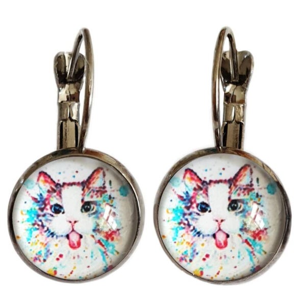 Oorbellen watercolour Kat 10