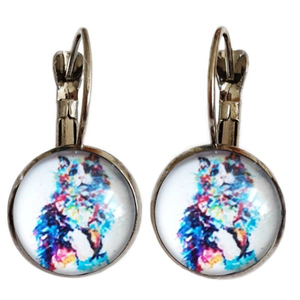 Oorbellen watercolour Kat 8