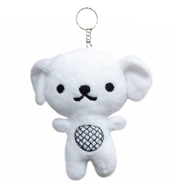 Sleutelhanger "Hond pluche" wit